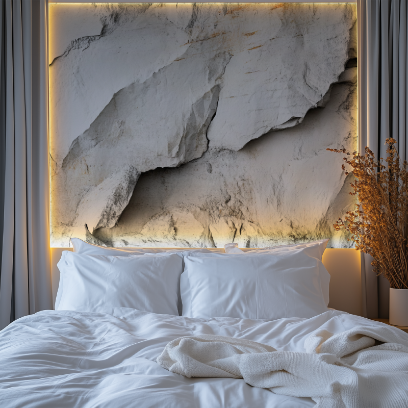 Papier peint pierre trompe l oeil chambre premium