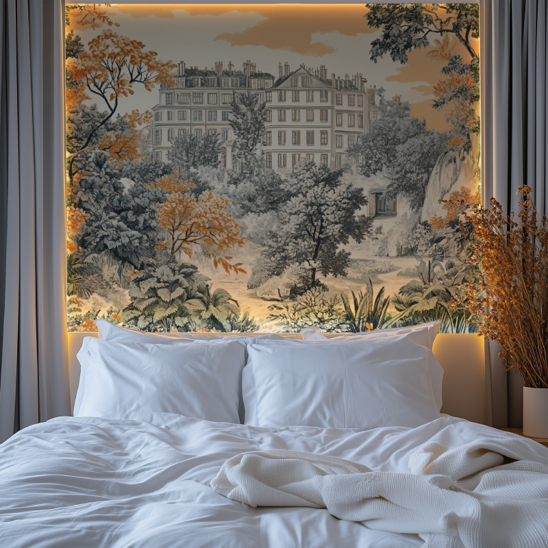 Papier peint vintage lyon chambre premium