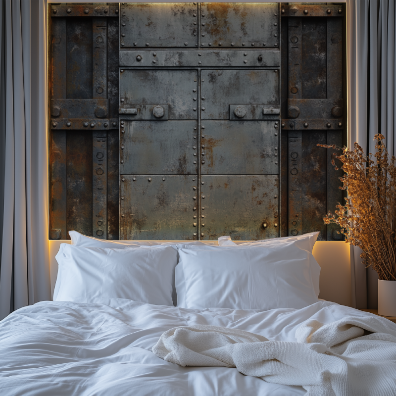 Papier peint trompe loeil usine chambre premium