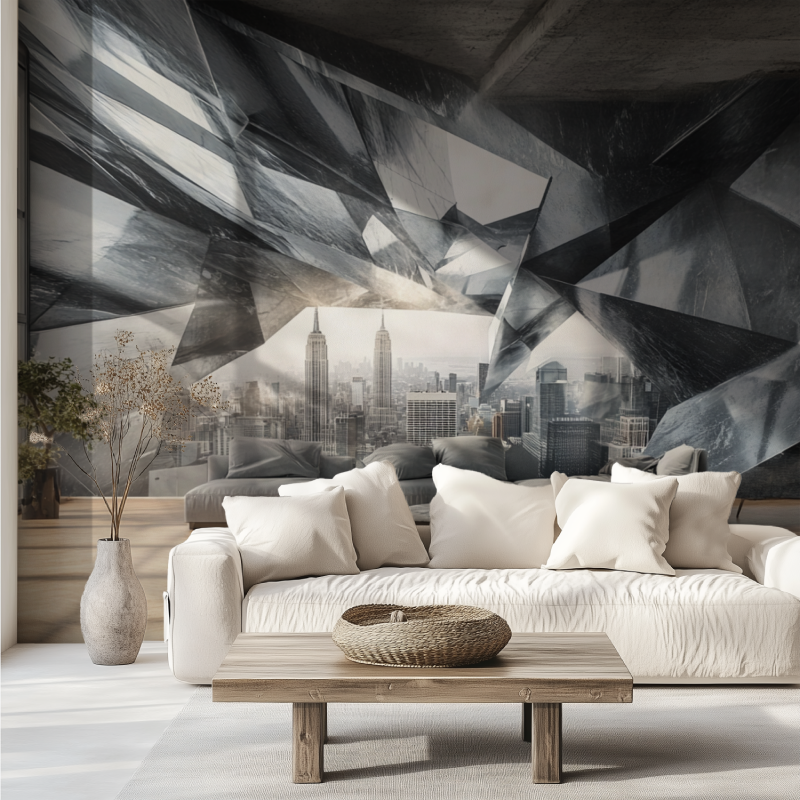 Papier peint new york trompe loeil canape tendance