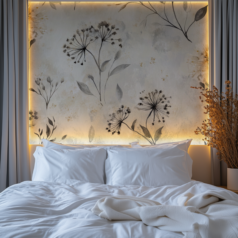 Papier peint fleur de pisenlit chambre premium