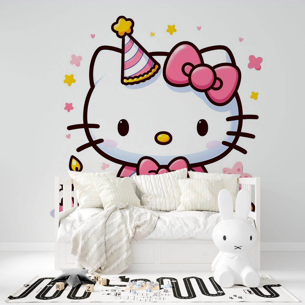 Papier peint hello kitty illustration tapisserie fille