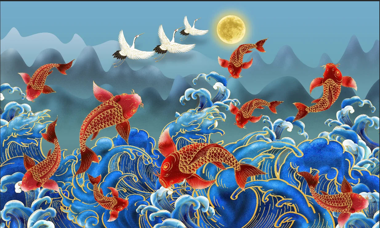 Papier Peint Japonais Poisson