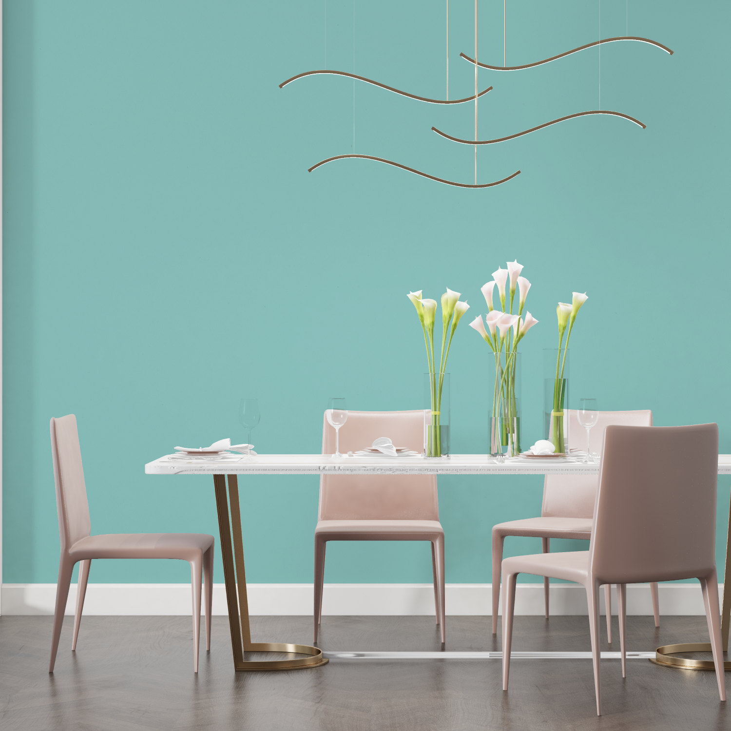 Papier Peint Menthe - chambre adulte
