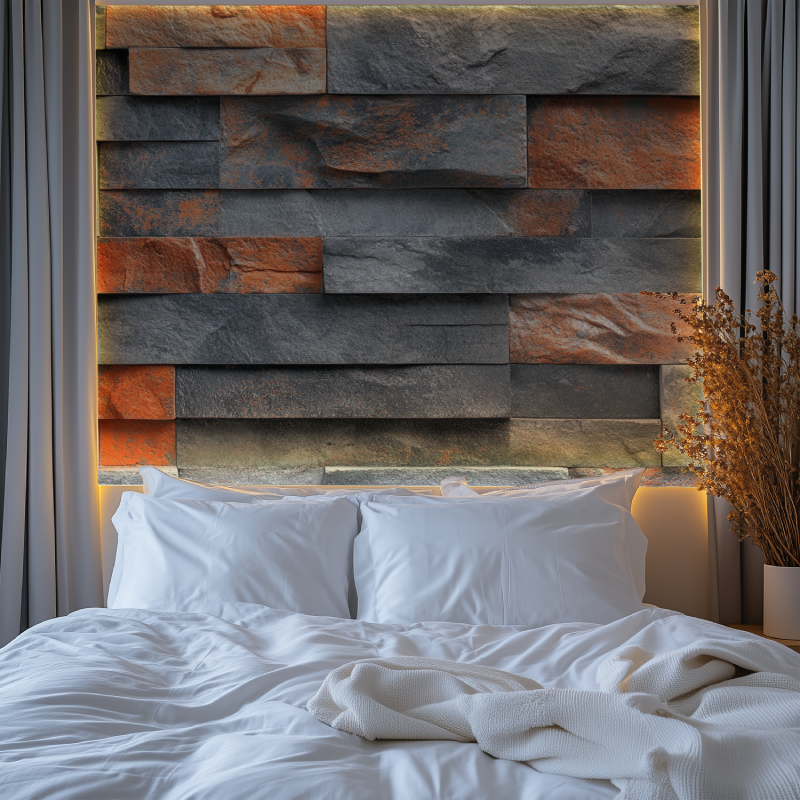 Papiers peints trompe l oeil chambre premium