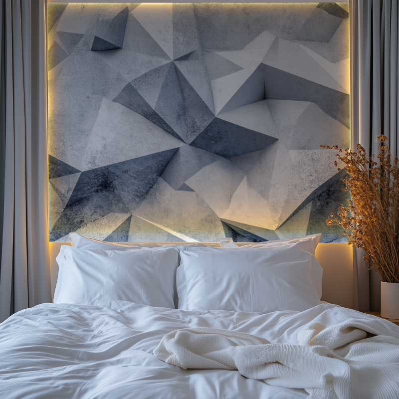 Papier peint mural trompe loeil chambre premium