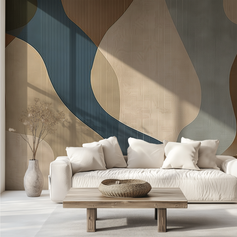 Papier peint panoramique abstrait chambre canape tendance