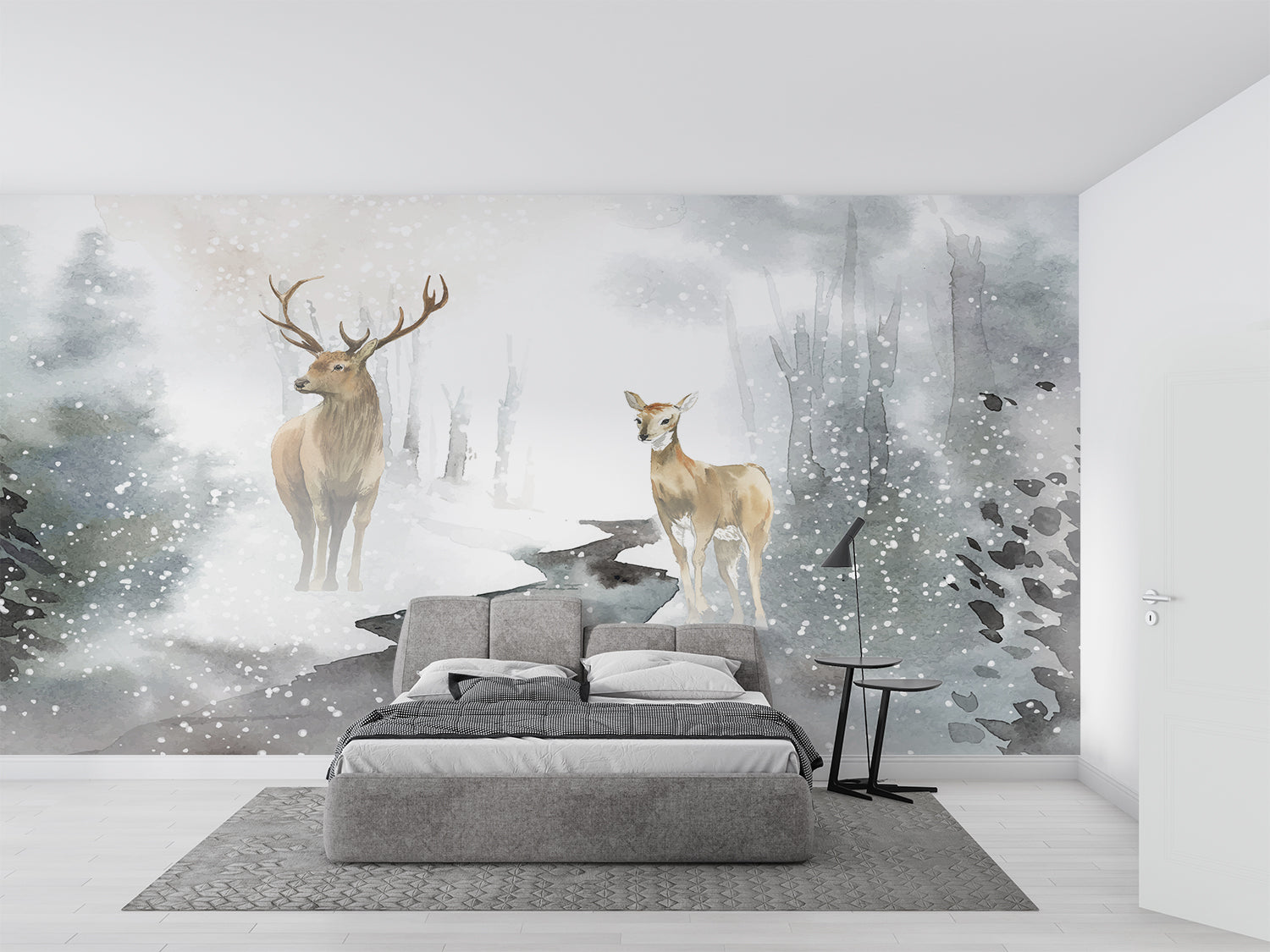 Papier Peint Biche Foret