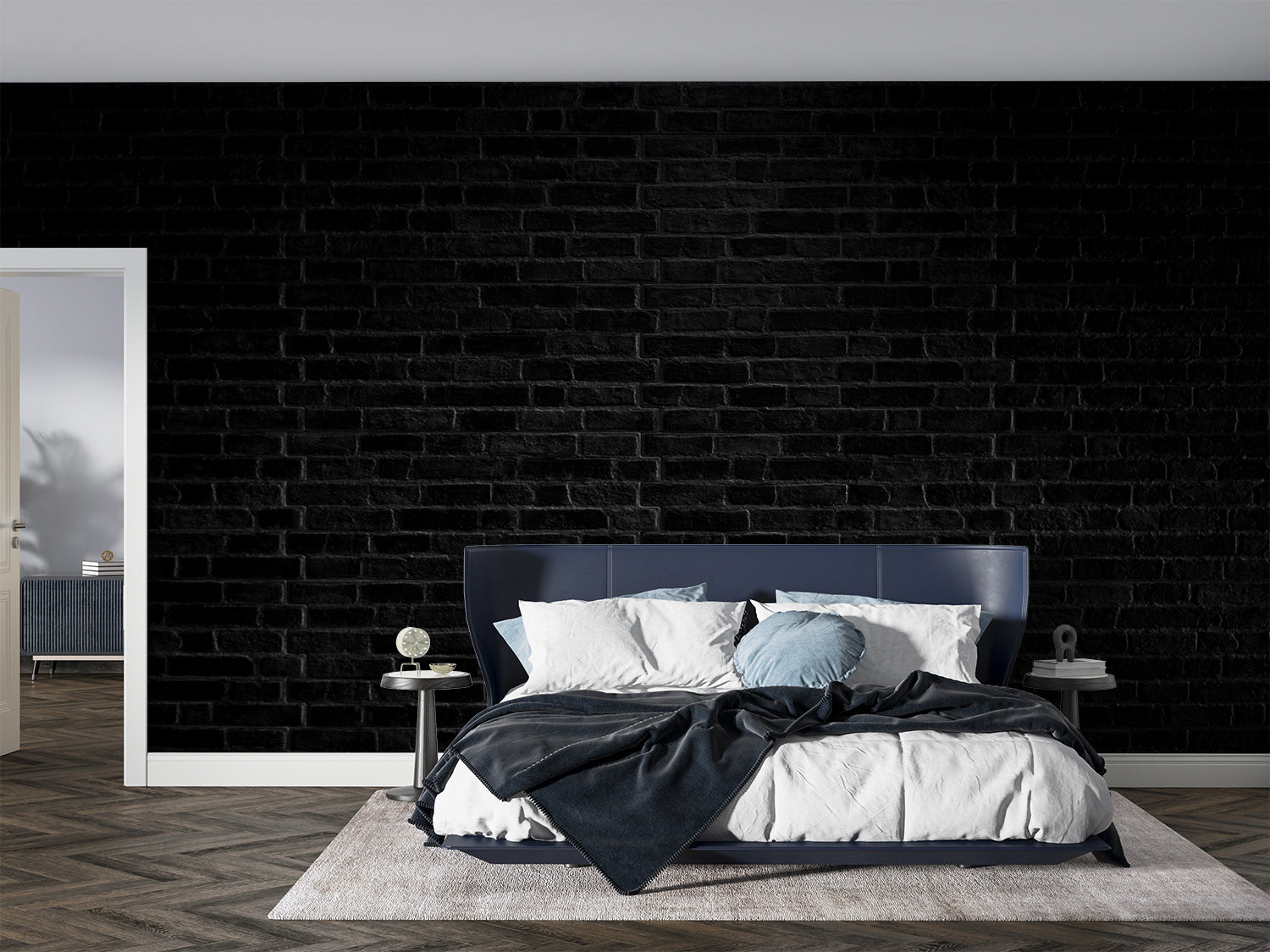 Papier Peint Brique Noire
