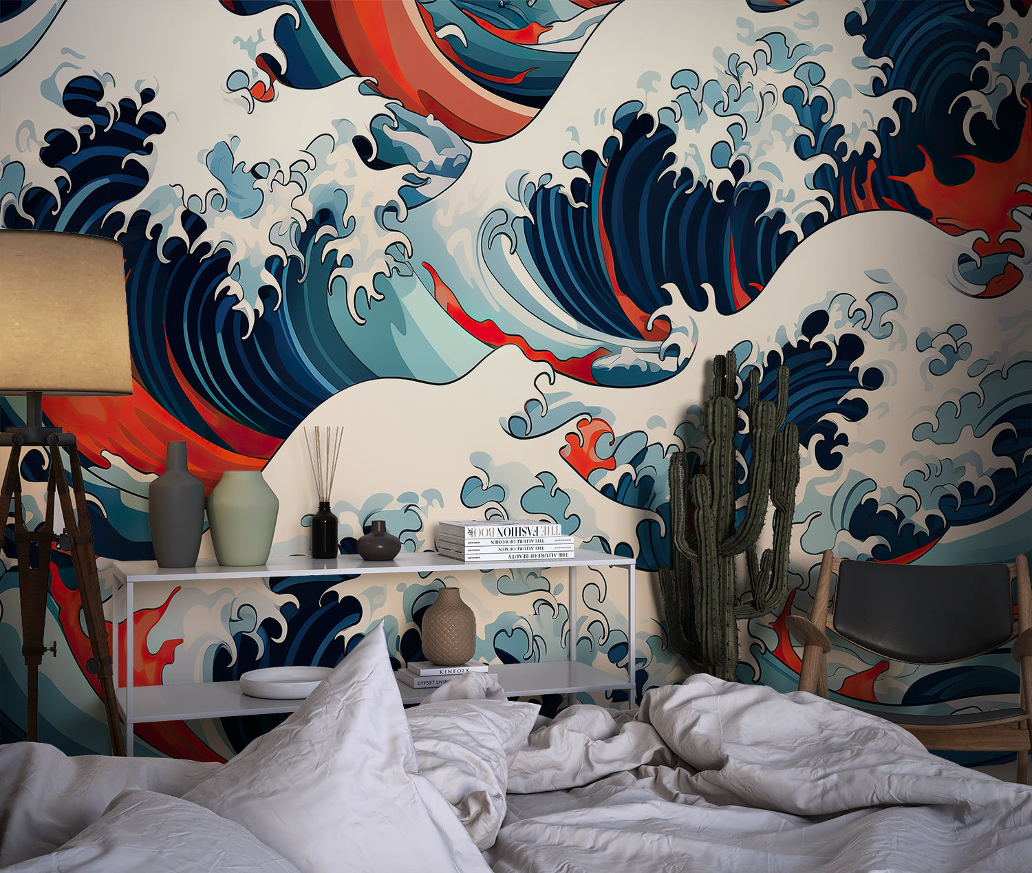 Papier Peint Japonais Bleu