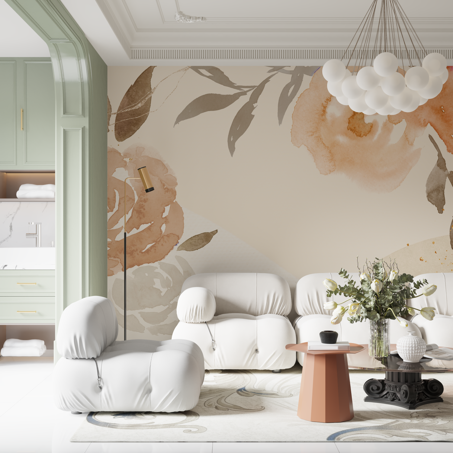 Papier Peint Fleuri