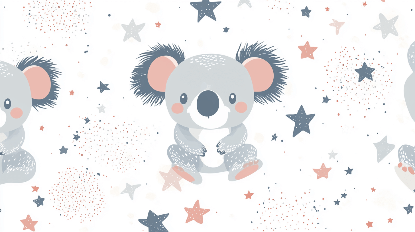Papier Peint Koala Qui Fait Un Câlin À Une Étoile