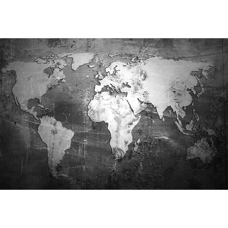 Fondo de pantalla de mapa mundial en blanco y negro