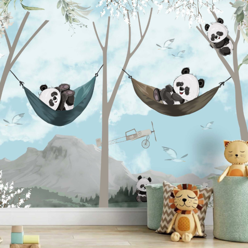 Animals Wallpaper <br/> Blue Panda Panoramic and Hammock