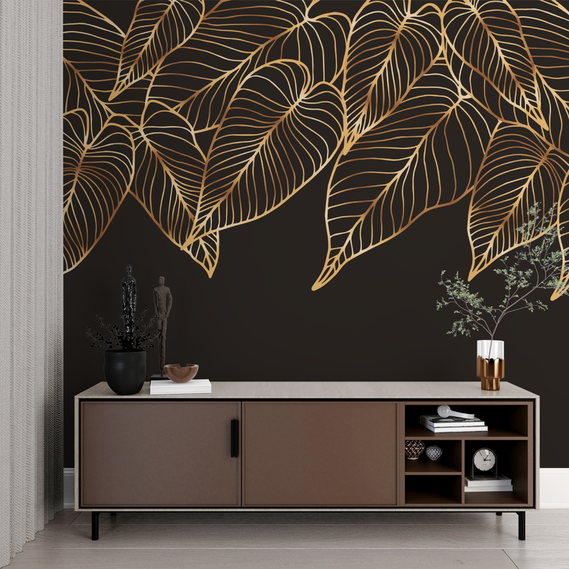 Papier Peint Noir Et Marron - design