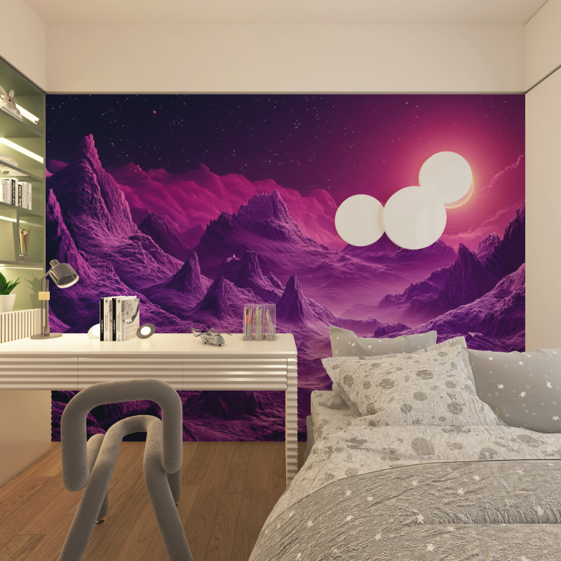 Papier peint grotte fantaisie chambre adolescents