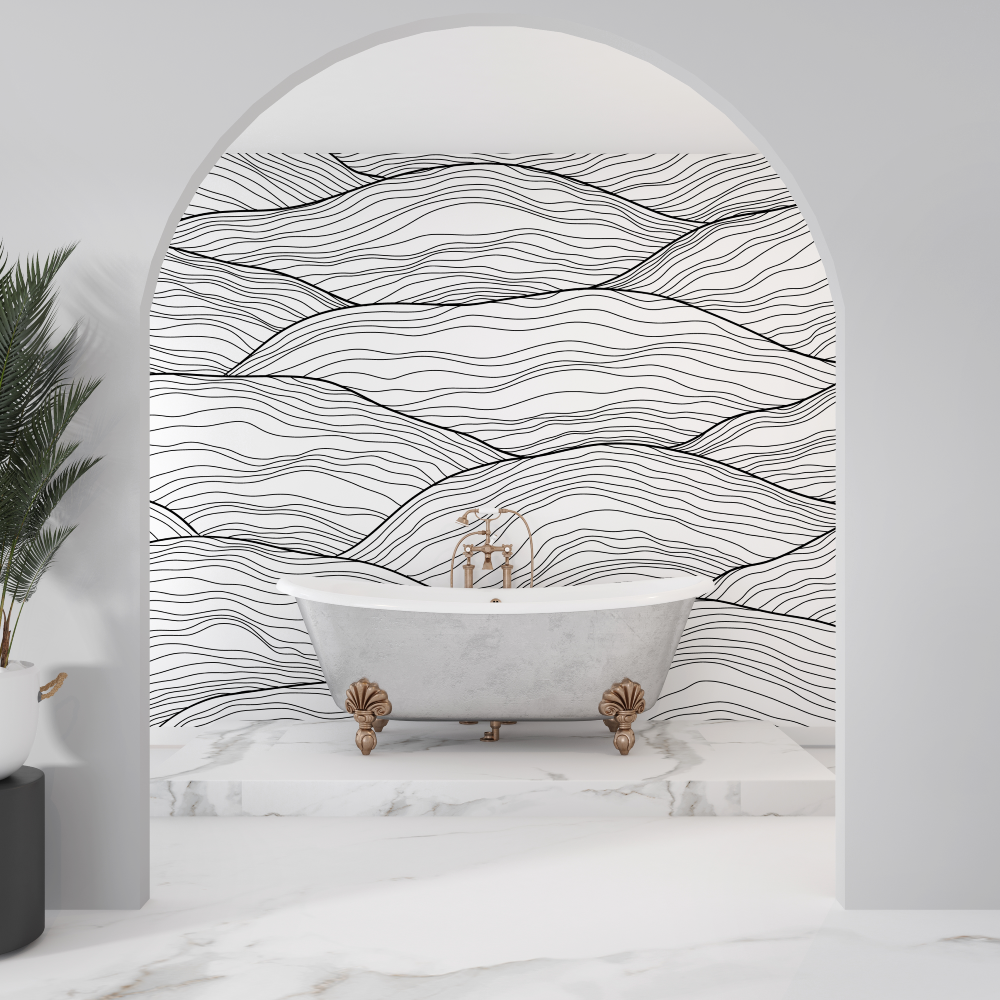 Papier peint lavable pour salle de bain sdb