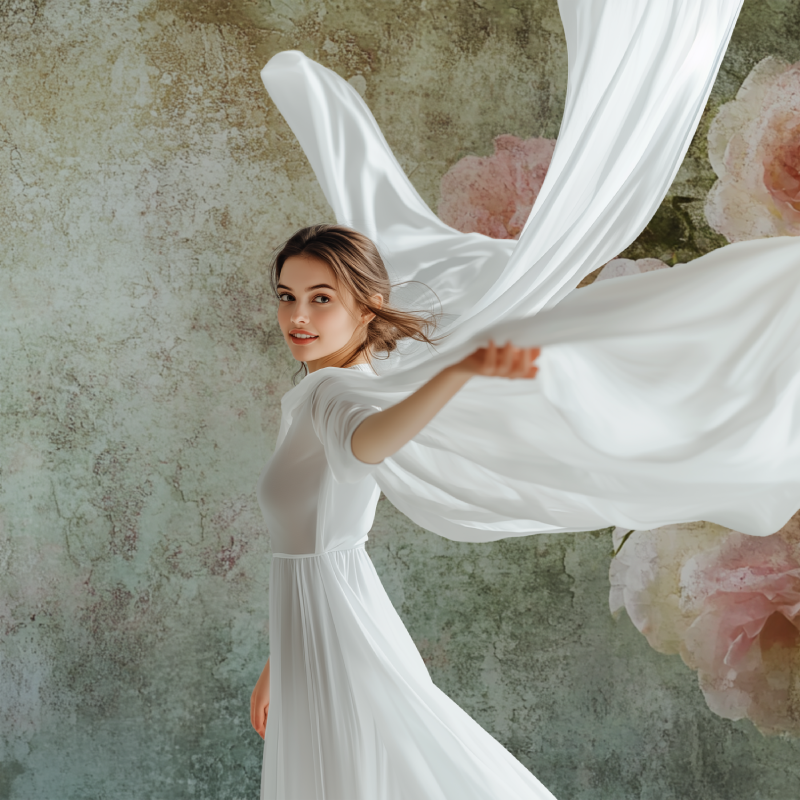 Papier peint fleur vintage modele