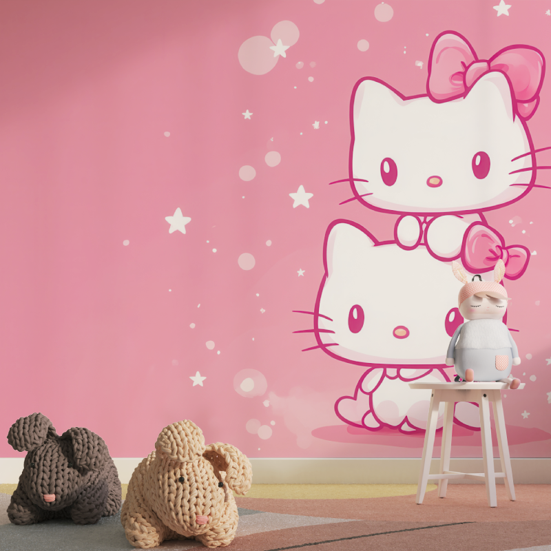 Papier peint hello kitty pour chambre tapisserie pour fille