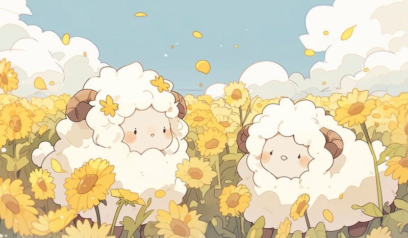 papier peint bébé moutons mignons