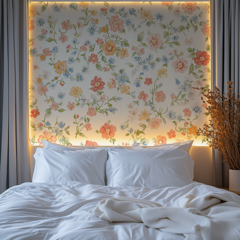 Papier peint fleuri liberty vintage chambre tendanc