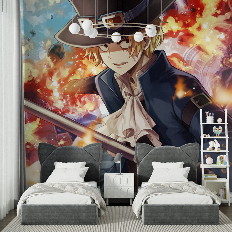 Papier Peint One Piece Sabo Mural - tapisserie hero