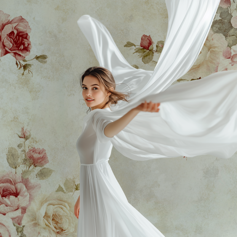 Papier peint vintage fleur modele