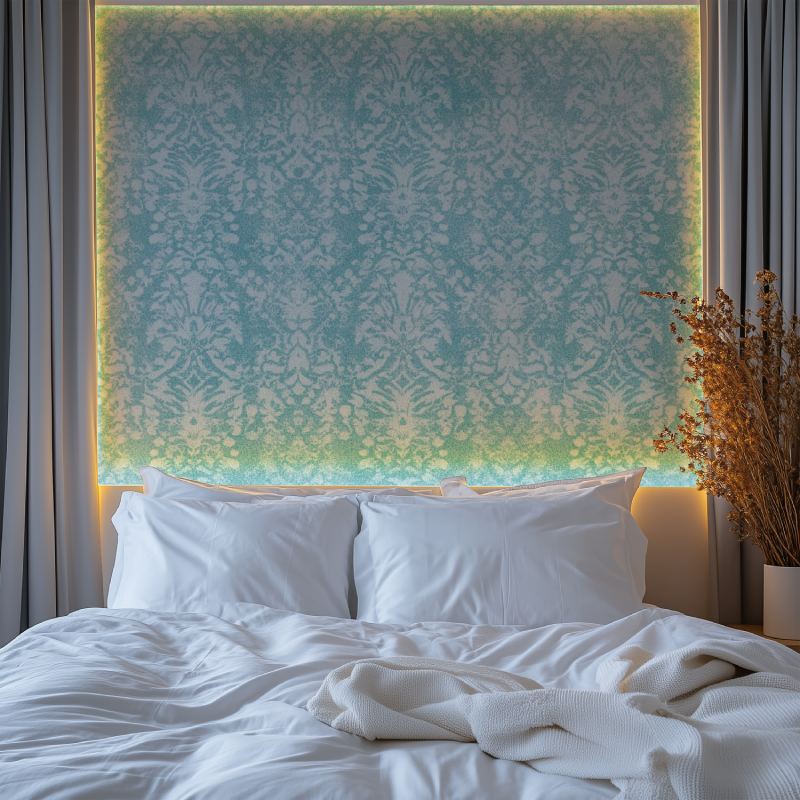 Papier peint vintage petits motifs chambre premium