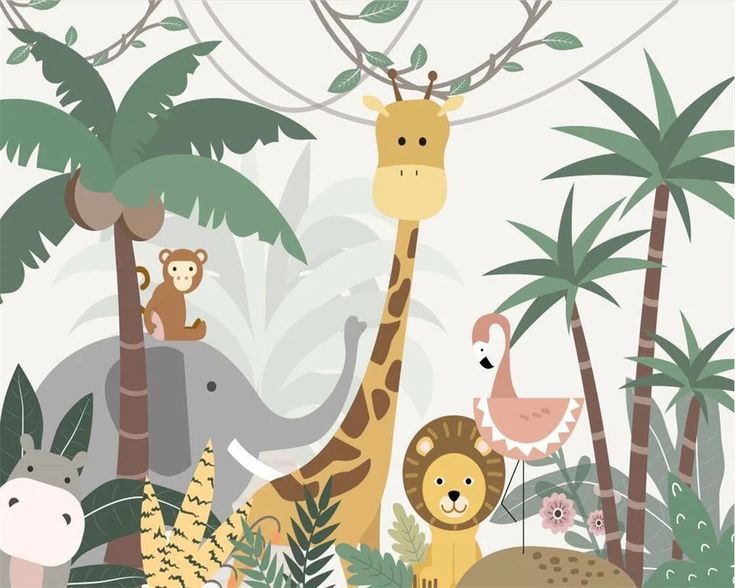 Papier Peint Animaux <br/> Jungle & Co.