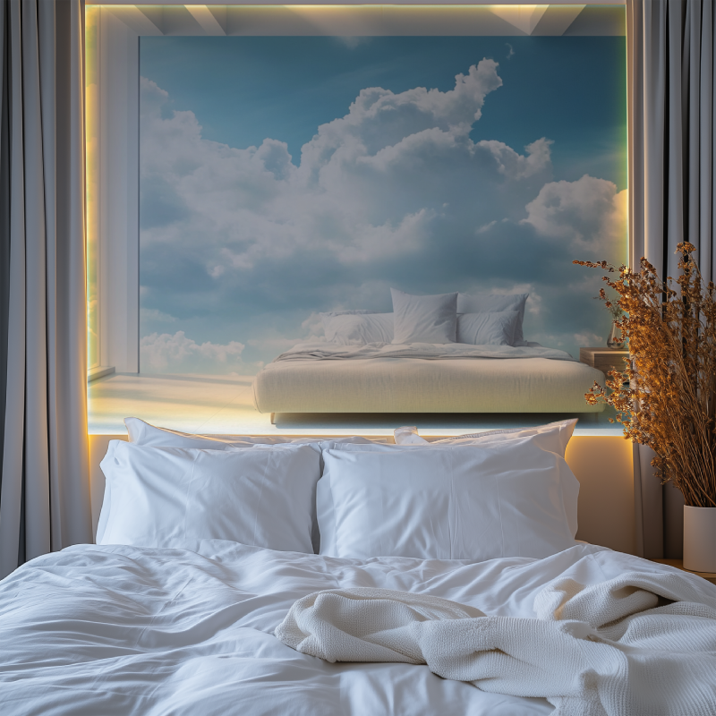 Papier peint plafond trompe loeil chambre tendanc