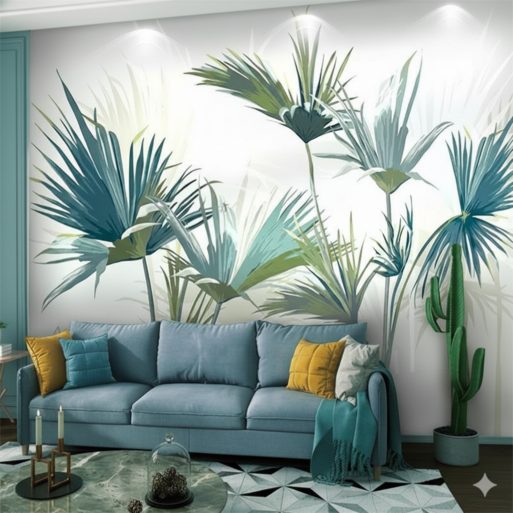 Junglebehang voor slaapkamer