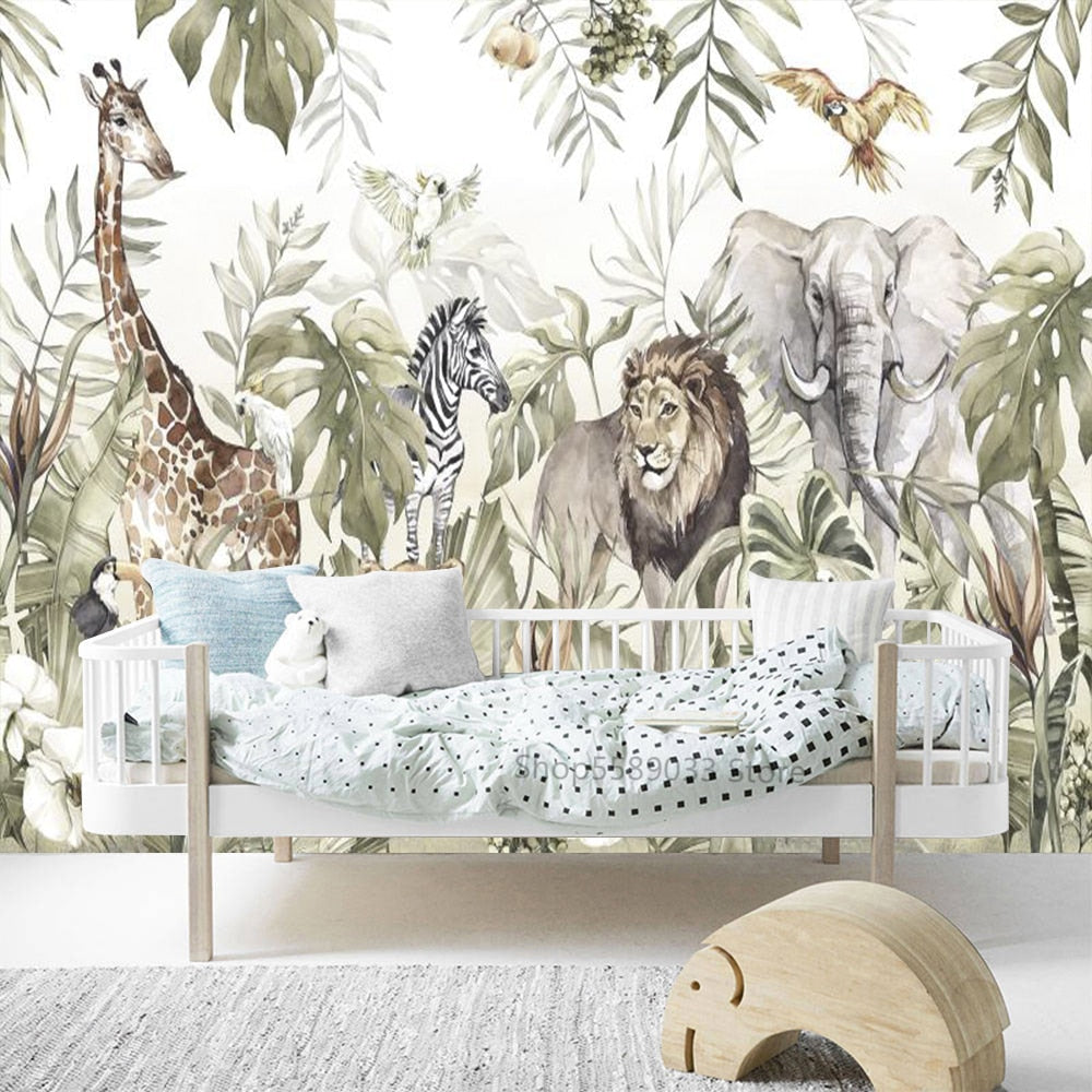 Papier Peint Animaux <br/> Jungle Royal avec Lion