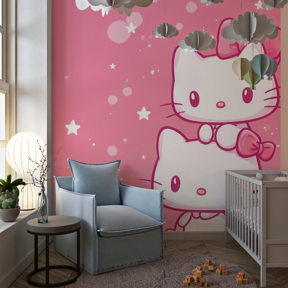 Papier peint hello kitty pour chambre chambre de fille