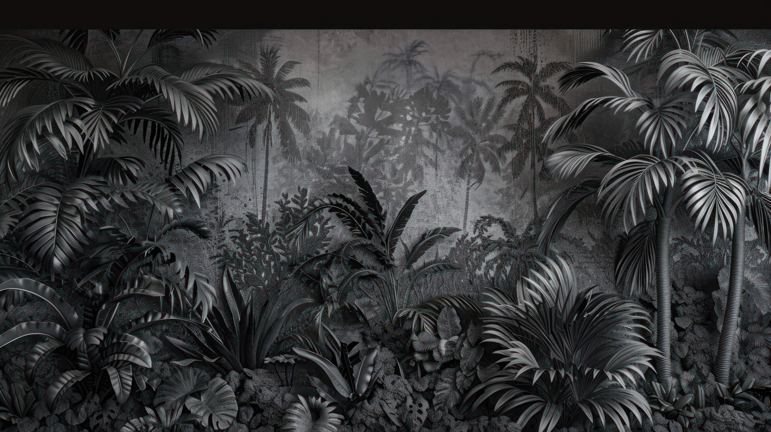 Papier Peint Noir Jungle