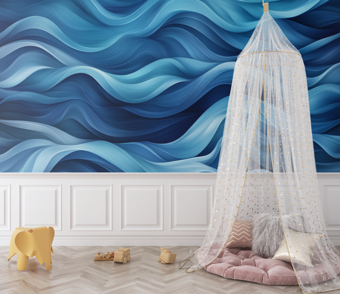 Papier peint marin poesie des vagues bebe