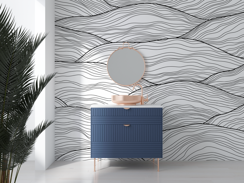 Papier peint lavable pour salle de bain salle deau