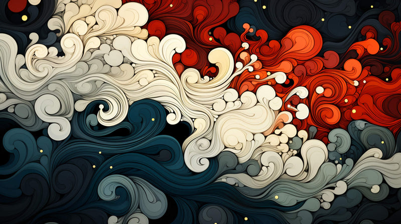 Papier Peint Vagues Japonaises