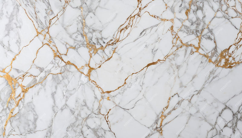 White and Gold Marble Wallpaper