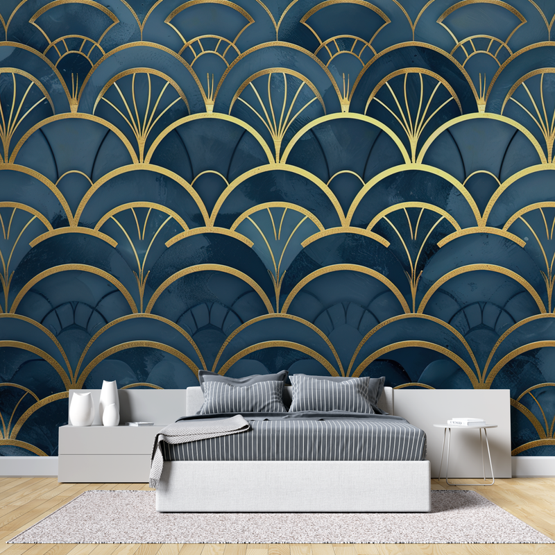 Papier Peint Art Deco Or - tendance 2024