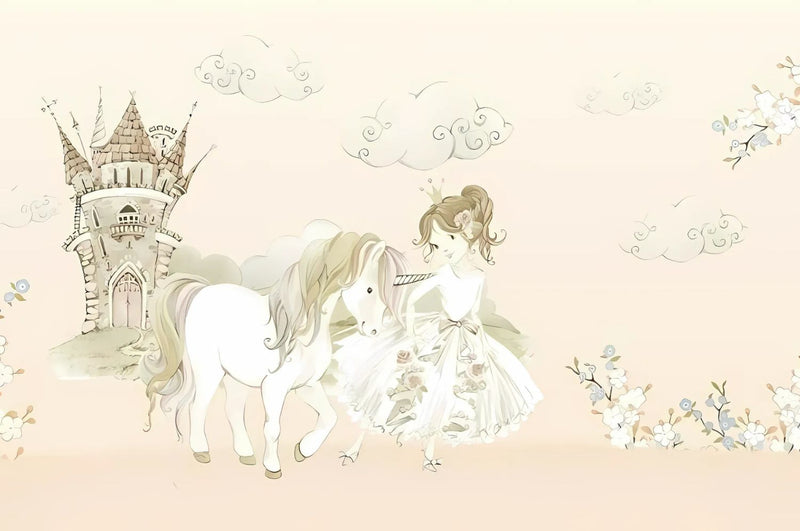 Papier Peint Princesse et Licorne