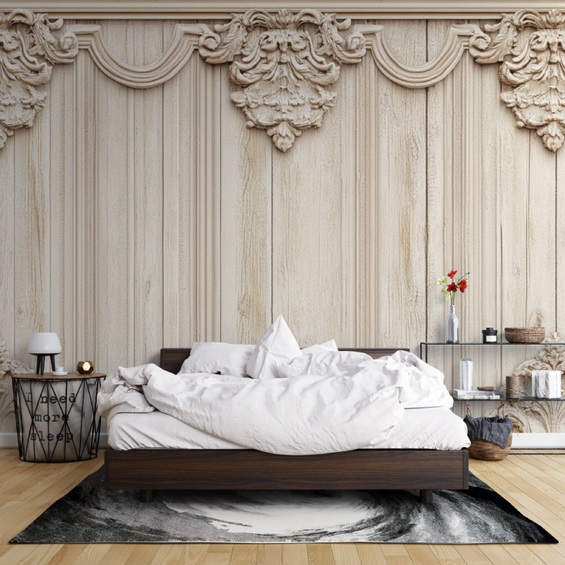 Papier peint trompe l oeil boiserie leroy merlin mur