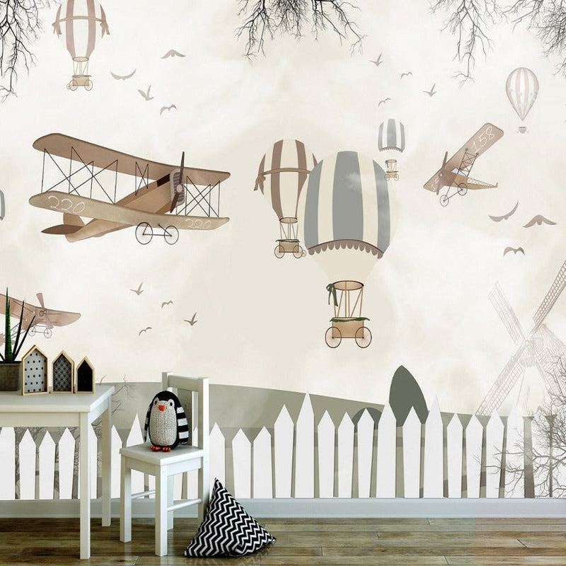 Fondo De Pantalla De Avión<br> Habitación Bebe Beige