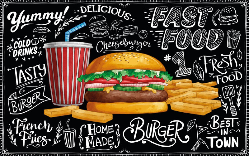 Hintergrundbild eines Fast-Food-Restaurants