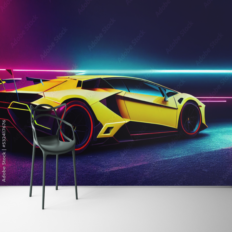 Fondo de pantalla del coche<br> Lamborghini amarillo