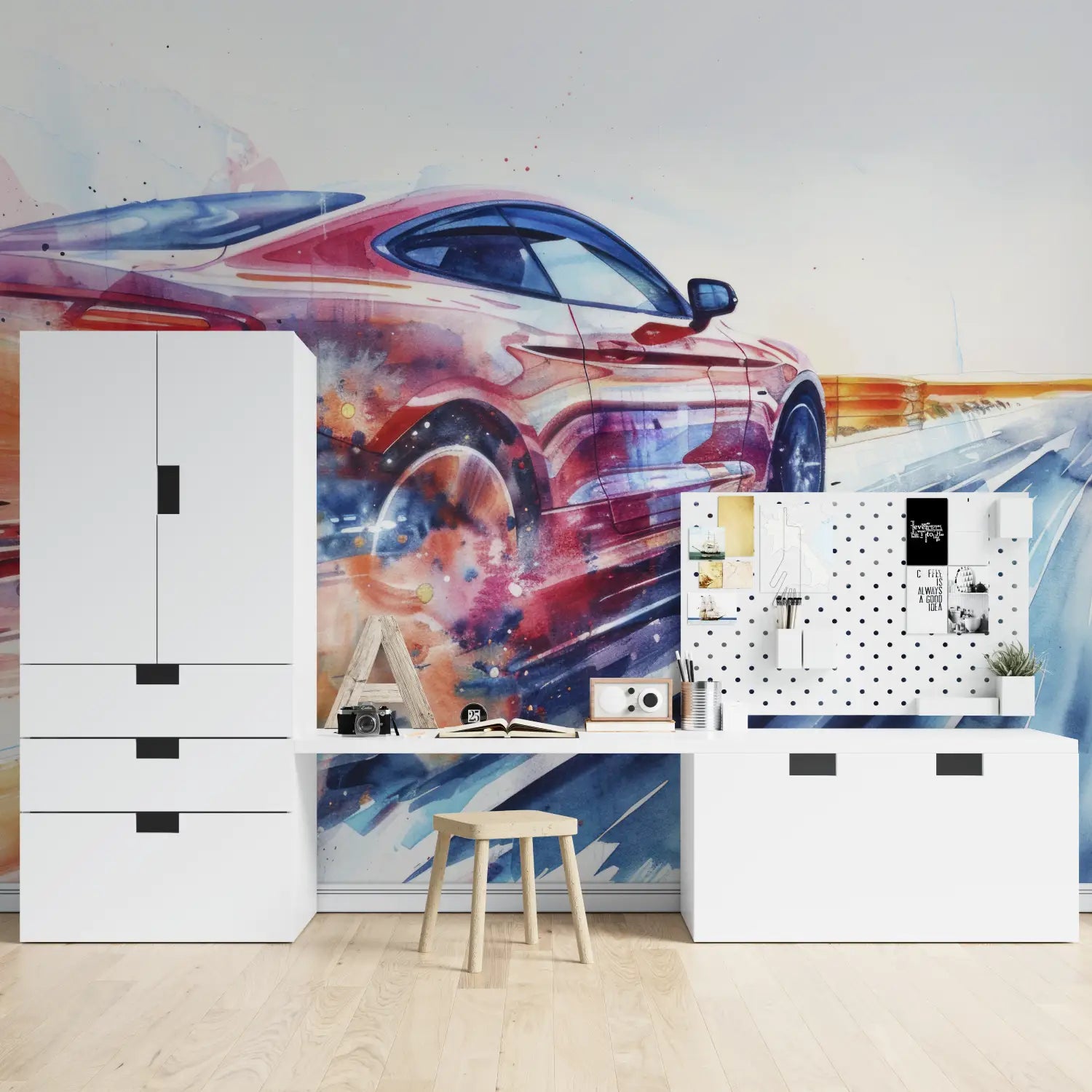 Papier Peint Ado Voiture Design - chambre spiderman