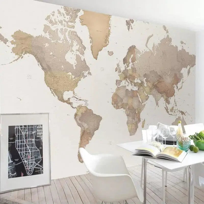 Papier Peint avec Mappemonde