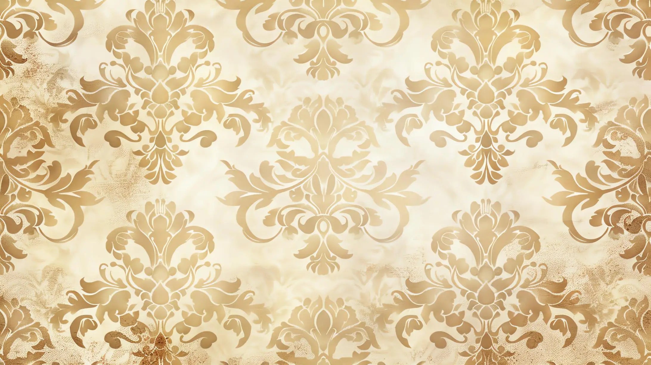 Barocke goldbeige Tapete