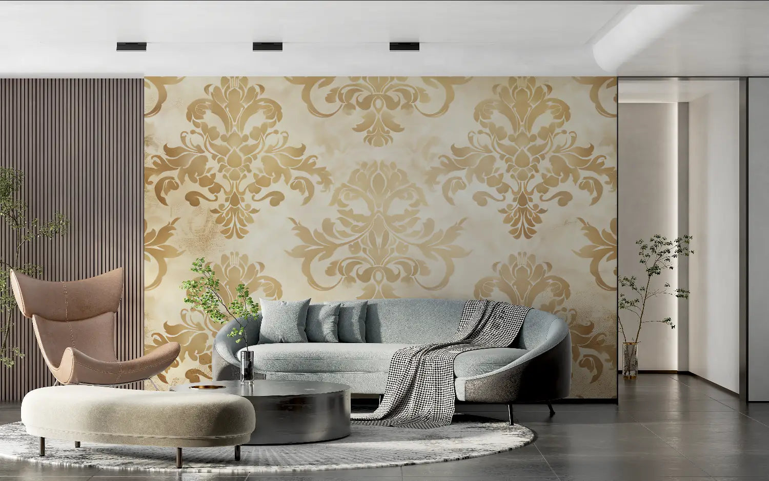 Golden Baroque Wallpaper - Second Image