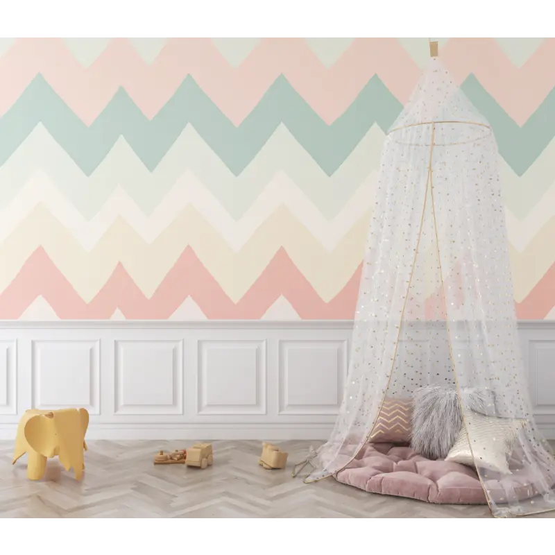 Papier peint bébé Motifs chevrons design - bebe unisexe