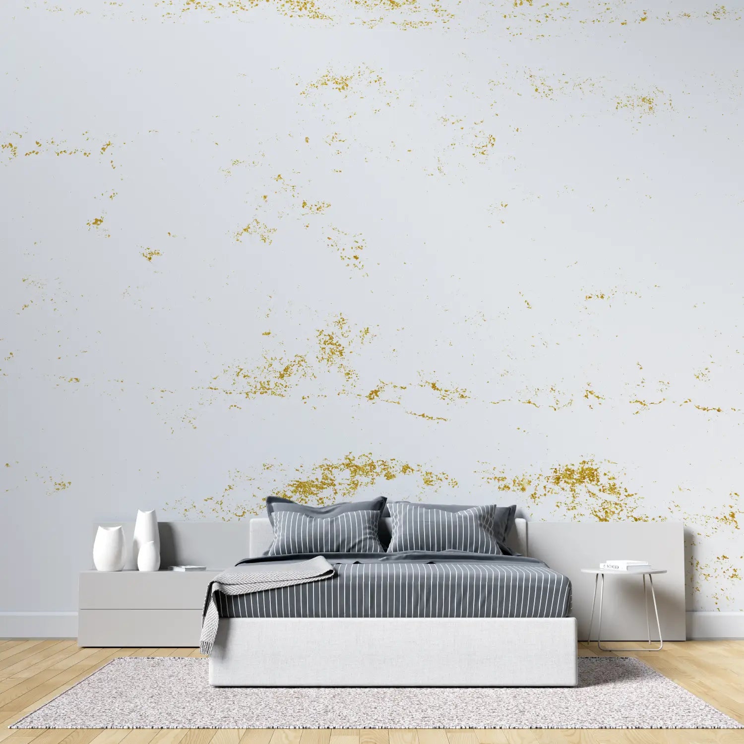 Gold Glitter White Wallpaper - Second Image